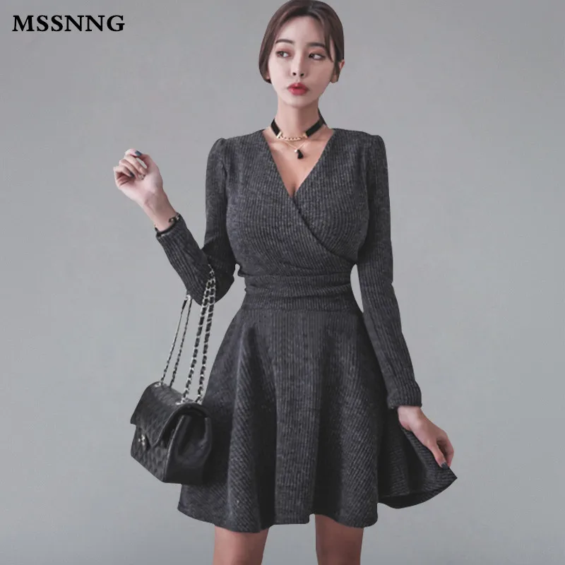 MSSNNG Solid Color Knitted Stretch A-line Dress Women 2019 Spring Sexy Bow Bandage Short Dresses OL Party Bottoming Vestido
MSSNNG Solid Color Knitted Stretch A-line Dress Women 2019 Spring Sexy Bow Bandage Short Dresses OL Party Bottoming Vestido