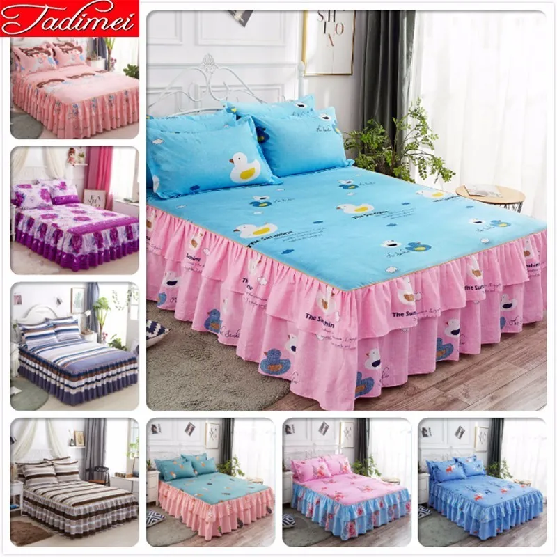 High Quality Soft Cotton Bed Skirt Adult Couple Child Girl Princess Bed Cover Linen Single Full Twin Queen Size Bedskirt 150x200
High Quality Soft Cotton Bed Skirt Adult Couple Child Girl Princess Bed Cover Linen Single Full Twin Queen Size Bedskirt 150x200