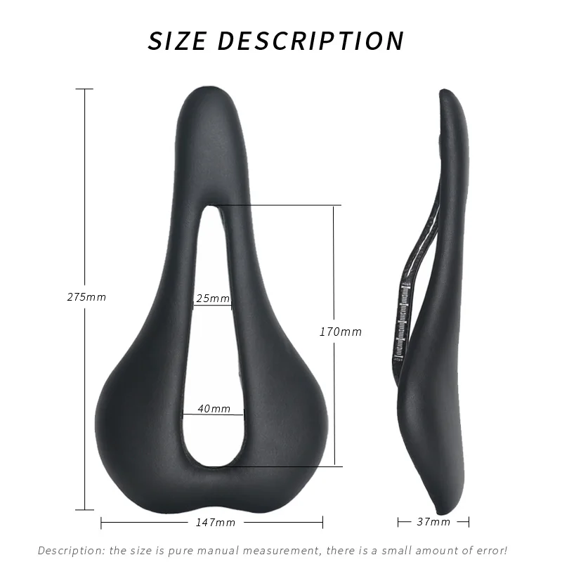Toseek Evo Saddle MTB Mountain Road Bike Carbon Black Fiber Leather Saddles PU Bow Ultralight Cushion Saddle Saddle Riding Hollo
Toseek Evo Saddle MTB Mountain Road Bike Carbon Black Fiber Leather Saddles PU Bow Ultralight Cushion Saddle Saddle Riding Hollo