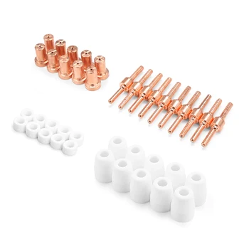 40pcs PT31 LG40 40A Extended Long Plasma Cutter Tip Electrodes Nozzles Shunting Ring Ceramic Cup Consumable Cutting Welder Torch
40pcs PT31 LG40 40A Extended Long Plasma Cutter Tip Electrodes Nozzles Shunting Ring Ceramic Cup Consumable Cutting Welder Torch