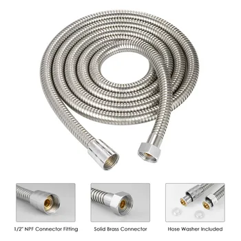 Explosion-proof Long Stainless Steel Shower hose 1.5m/2m Shower Hose Flexible Bathroom Water Pipe Silver Common Pumbing Hoses
Explosion-proof Long Stainless Steel Shower hose 1.5m/2m Shower Hose Flexible Bathroom Water Pipe Silver Common Pumbing Hoses