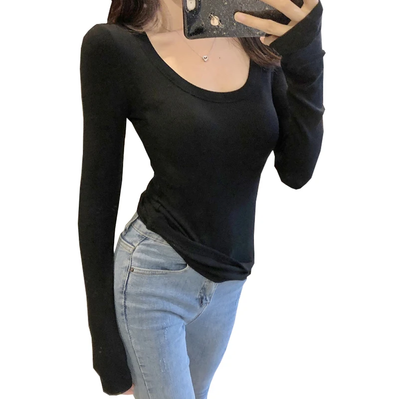 4 Color Wild Cotton T-Shirt Femme Autumn Winter Fashion Slim Tee Shirt Women Long Sleeve Elasticity Pullover Basic Top Tshirts
4 Color Wild Cotton T-Shirt Femme Autumn Winter Fashion Slim Tee Shirt Women Long Sleeve Elasticity Pullover Basic Top Tshirts