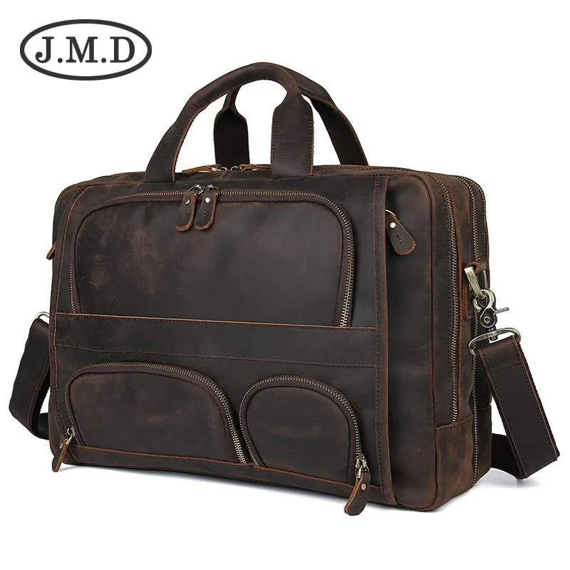 J.M.D 100% Genuine Vintage Leather Men's Briefcase Laptop Bag Big Size Hand Business Bag Coffee
J.M.D 100% Genuine Vintage Leather Men's Briefcase Laptop Bag Big Size Hand Business Bag Coffee