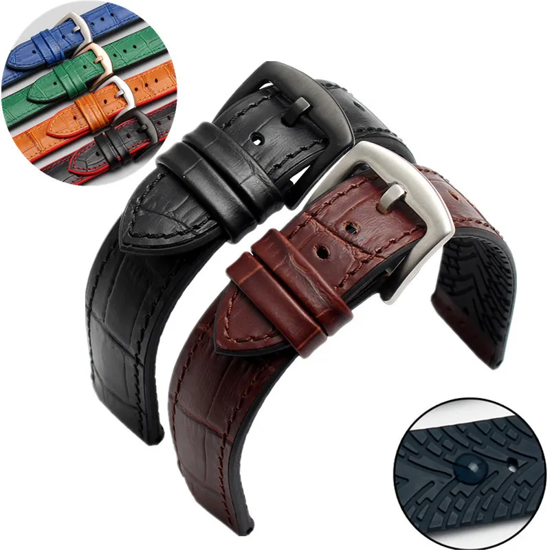 Waterproof Watchband Leather Rubber Strap Silicone Bracelet Diving Sport Watchstrap for Omega Breitling Hamilton 20mm 22mm 24mm
Waterproof Watchband Leather Rubber Strap Silicone Bracelet Diving Sport Watchstrap for Omega Breitling Hamilton 20mm 22mm 24mm