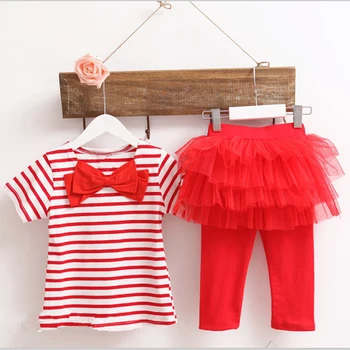 MERI AMMI 2 pcs Outfit Set Children Girl Clothing Stripe Bow Tee +Leggings with TuTu Skirts For 2-5 Year Girl,J611
MERI AMMI 2 pcs Outfit Set Children Girl Clothing Stripe Bow Tee +Leggings with TuTu Skirts For 2-5 Year Girl,J611