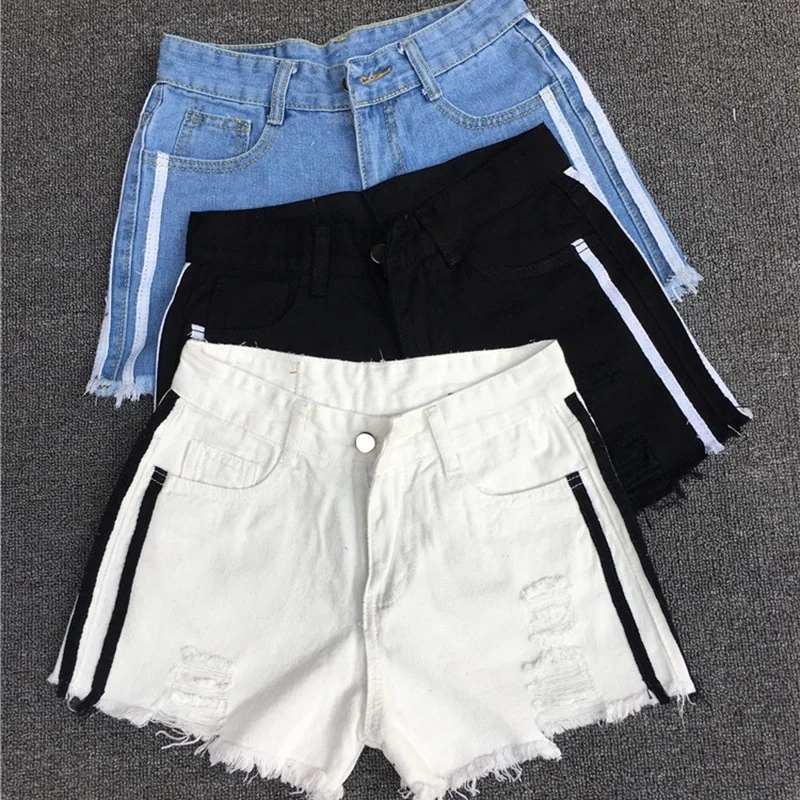 2018 New Women's Fashion Hit Color Stripes Pants Shorts Jeans Ripped Jeans Casual Shorts
2018 New Women's Fashion Hit Color Stripes Pants Shorts Jeans Ripped Jeans Casual Shorts