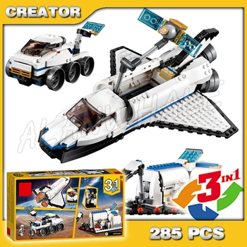 285pcs 3in1 Creator Space Shuttle Explorer Moon Station Rover 3118 DIY Model Building Blocks Toys Bricks Compatible with Lago
285pcs 3in1 Creator Space Shuttle Explorer Moon Station Rover 3118 DIY Model Building Blocks Toys Bricks Compatible with Lago