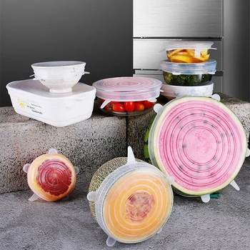 6PCS Reusable Fresh Keeping Covers Mini Compression Universal Silicone Stretch Lids Kitchen Accessories Use For Kitchen Food
6PCS Reusable Fresh Keeping Covers Mini Compression Universal Silicone Stretch Lids Kitchen Accessories Use For Kitchen Food