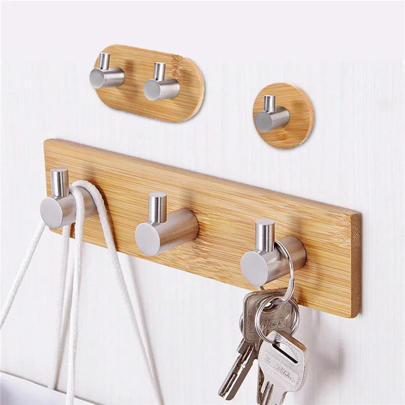 Adhesive Natural Bamboo Stainless Steel Hook Wall Clothes Bag Headphone Key Hanger Kitchen Bathroom Door Towel Rustproof Shelf
Adhesive Natural Bamboo Stainless Steel Hook Wall Clothes Bag Headphone Key Hanger Kitchen Bathroom Door Towel Rustproof Shelf
