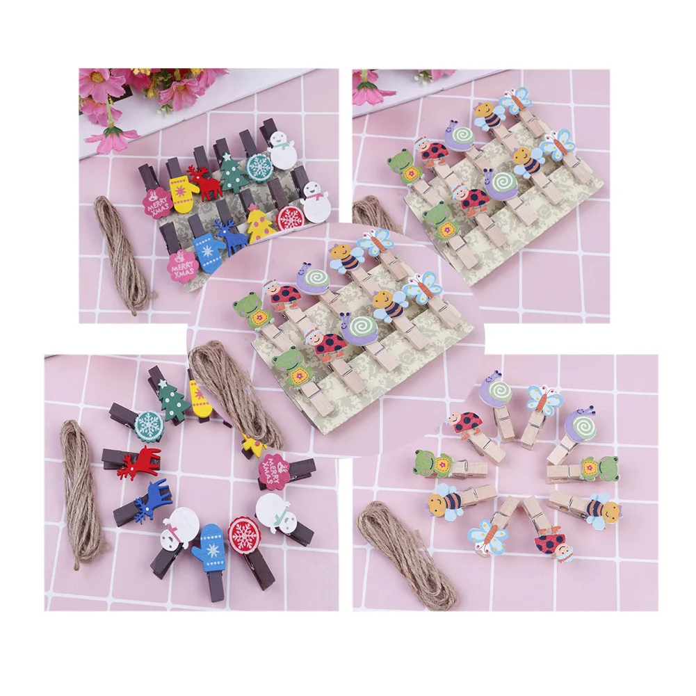 Cartoon Insect Photo Clip Cartoon Animal Wooden Clip with Hemp Rope Photo Paper Clothespin Craft Clips Party Decor 3.5*0.7cm 
Cartoon Insect Photo Clip Cartoon Animal Wooden Clip with Hemp Rope Photo Paper Clothespin Craft Clips Party Decor 3.5*0.7cm
