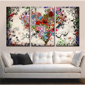 No Frame 3 Pieces Drop Shipping Abstract Decorative Painting Heart Shape Flowers Canvas Wall Art Picture for Living Room Decor
No Frame 3 Pieces Drop Shipping Abstract Decorative Painting Heart Shape Flowers Canvas Wall Art Picture for Living Room Decor