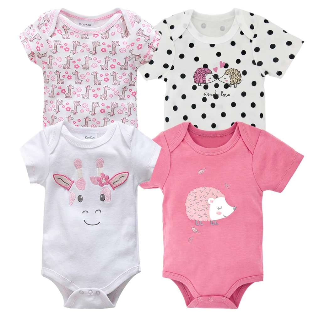 Kavkas Baby Girl Rompers 4pcs Cotton Summer Short Sleeve Newborn Baby Boy Clothing Set Roupa De Bebes Infantil Baby Knit Romper
Kavkas Baby Girl Rompers 4pcs Cotton Summer Short Sleeve Newborn Baby Boy Clothing Set Roupa De Bebes Infantil Baby Knit Romper