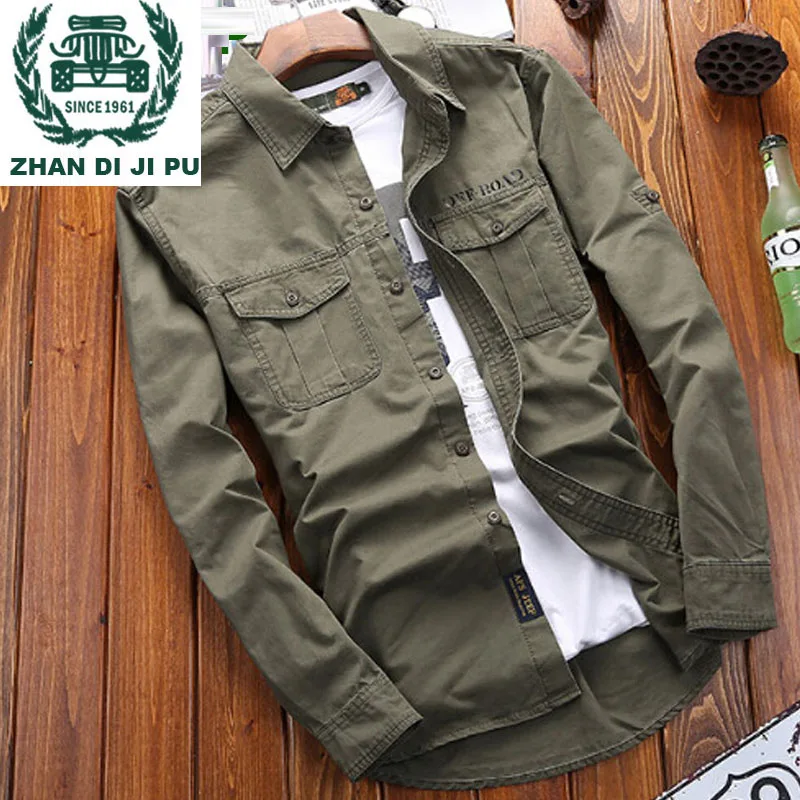ZHAN DI JI PU Brand clothing Mens Military Style Long Sleeve New Arrival Shirts Army Shirt Men 70
ZHAN DI JI PU Brand clothing Mens Military Style Long Sleeve New Arrival Shirts Army Shirt Men 70