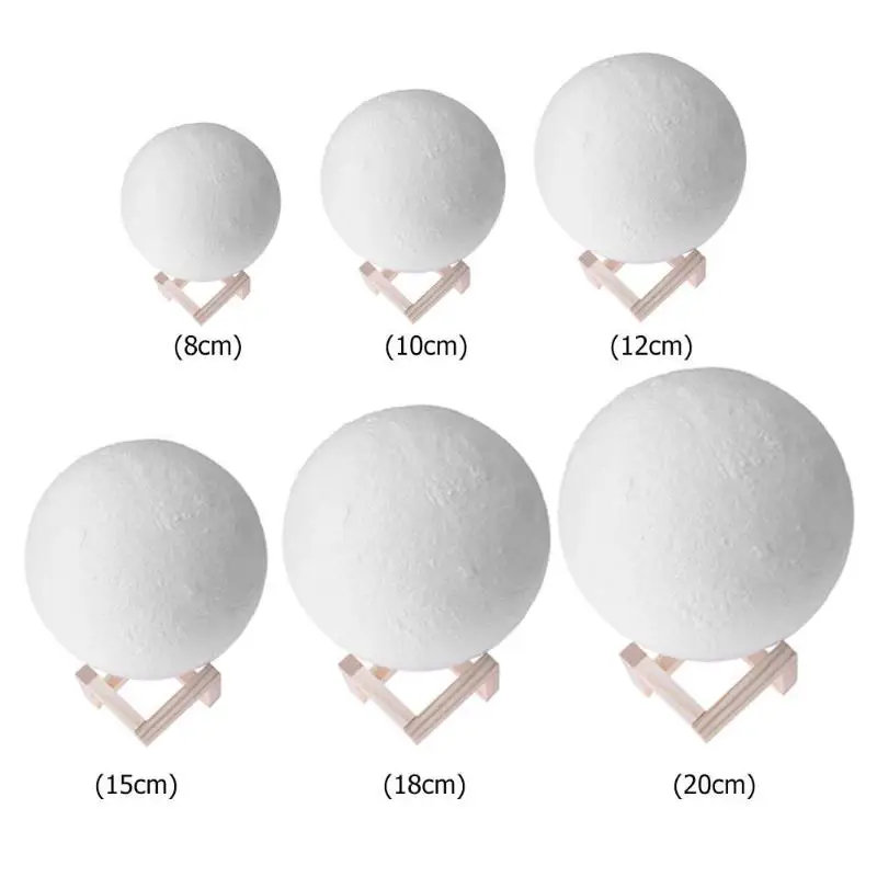 3D Print Moon Lamp USB Rechargeable LED Night Light PLA Material Moonlight Touch Switch Bedside Lights Home Decoration
3D Print Moon Lamp USB Rechargeable LED Night Light PLA Material Moonlight Touch Switch Bedside Lights Home Decoration