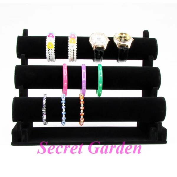 TONVIC High Quality Black Velvet Bangle Watch Bracelet Display Stand Holder T-Bar 3 Tiers
TONVIC High Quality Black Velvet Bangle Watch Bracelet Display Stand Holder T-Bar 3 Tiers