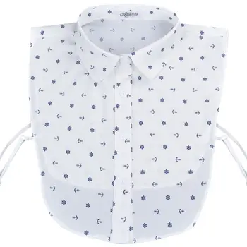 Women Blouse Sweater Vest Navy Style Fake False Collar Detachable Anchor Rudder Printed Cotton Half Shirt Tie Apparel Adjustable
Women Blouse Sweater Vest Navy Style Fake False Collar Detachable Anchor Rudder Printed Cotton Half Shirt Tie Apparel Adjustable