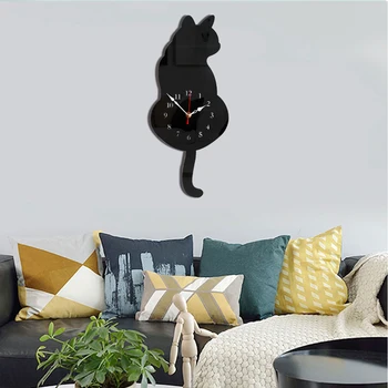 Adorable Black Cat Pendulum Clock DIY Wall Clock Funny Cat Swinging Tail Wall Clock Kit Animals Home Decorations
Adorable Black Cat Pendulum Clock DIY Wall Clock Funny Cat Swinging Tail Wall Clock Kit Animals Home Decorations
