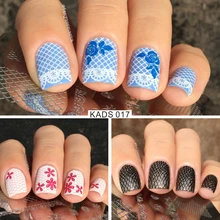 KADS nouvelle mode magnifique dentelle et fleurs conception ongles impression plaques de timbre Nail Art modèle beauté manucure pochoir bricolage outil de polissage(China)