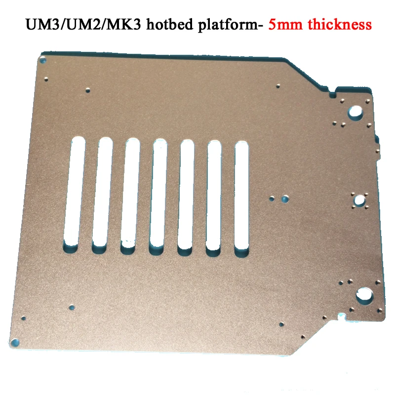 UM2/UM3 heating platform MK3 support plate for ultimaker2 3 hotbed plate 5mm thickness T6 hard aluminum alloy material
UM2/UM3 heating platform MK3 support plate for ultimaker2 3 hotbed plate 5mm thickness T6 hard aluminum alloy material
