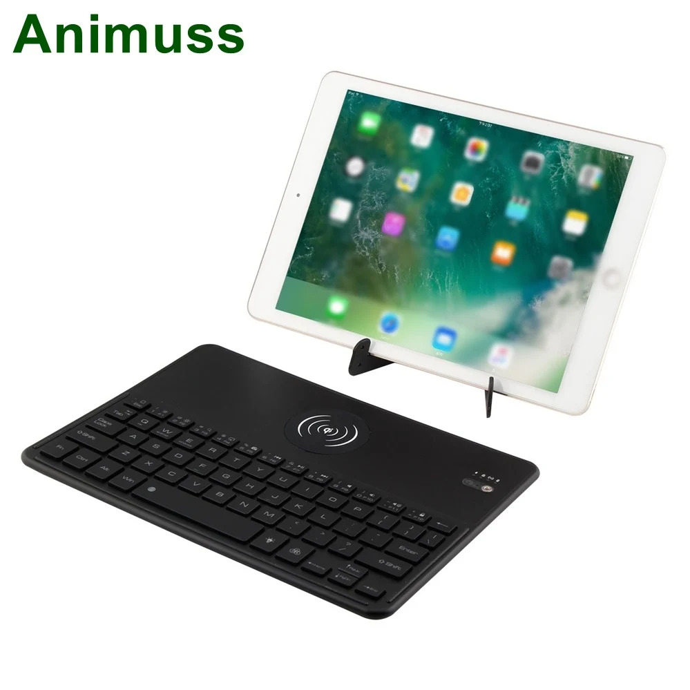 Animuss 2 в 1 беспроводная универсальная зарядная клавиатура с подсветкой Bluetooth для