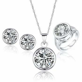 Round Cz Crystal Jewelry African Jewelry Set For Women Bijoux Stud Earrings Ring Pendant Necklace Bridal Wedding Jewelry 3T0046
Round Cz Crystal Jewelry African Jewelry Set For Women Bijoux Stud Earrings Ring Pendant Necklace Bridal Wedding Jewelry 3T0046