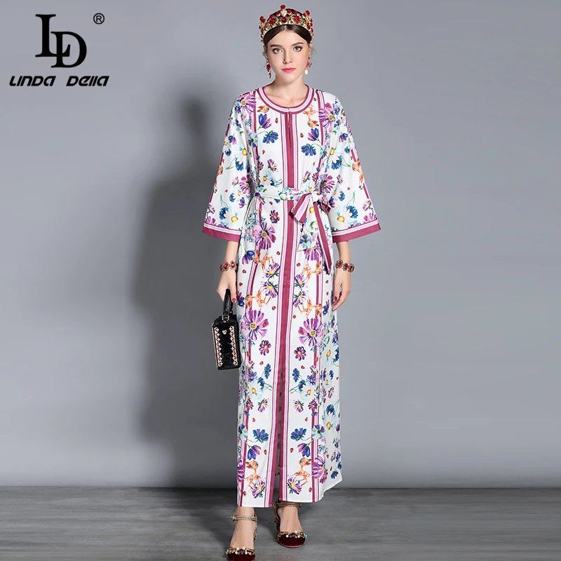 LD LINDA DELLA Spring Fashion Runway Maxi Dresses Women's Long Sleeve Elegant Belt Split Vintage Casual Floral Print Long Dress
LD LINDA DELLA Spring Fashion Runway Maxi Dresses Women's Long Sleeve Elegant Belt Split Vintage Casual Floral Print Long Dress
