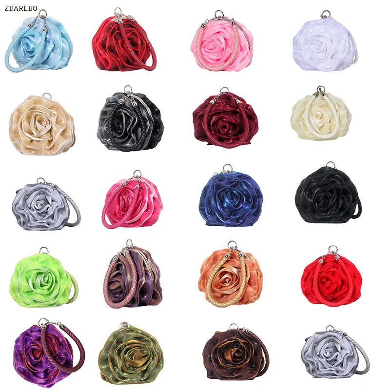 Vintage Satin Rose Handbag Women Shoulder Bags Metal Hasp Hand Bag Women Banquet Evening Bag
Vintage Satin Rose Handbag Women Shoulder Bags Metal Hasp Hand Bag Women Banquet Evening Bag