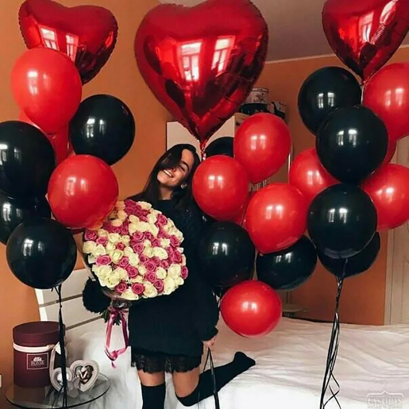 20pcs/lot 18inch Red foil heart balloon 10inch red black latex balloon for wedding Valentine's birthday party decorations
20pcs/lot 18inch Red foil heart balloon 10inch red black latex balloon for wedding Valentine's birthday party decorations