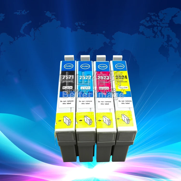 INK WAY Series T2521-T2524 replacement ink cartridge with chips and ink, reay to use,5 sets a lot
INK WAY Series T2521-T2524 replacement ink cartridge with chips and ink, reay to use,5 sets a lot