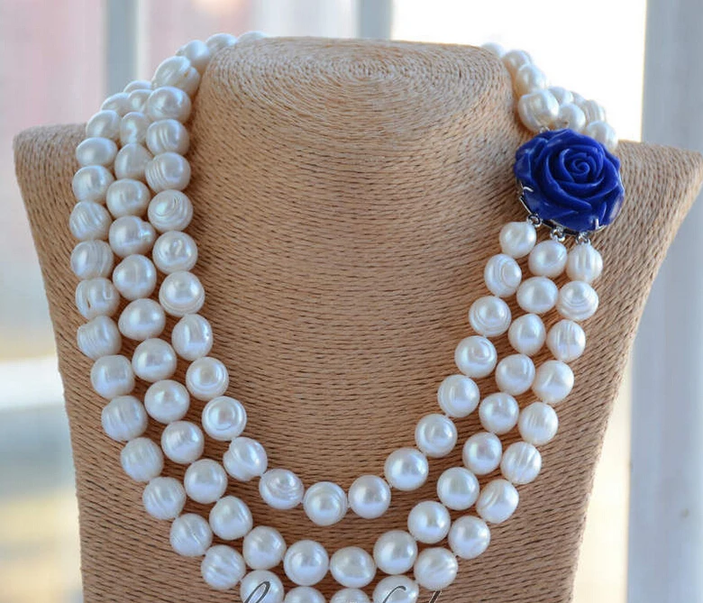 FREE shipping>>>> 3strands 12mm almost round white screw thread freshwater pearl necklace (Z6488) 6.07
FREE shipping>>>> 3strands 12mm almost round white screw thread freshwater pearl necklace (Z6488) 6.07
