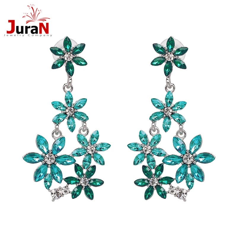 JURAN 2019 new arrival luxury flower crystal dangle earrings drop shipping rhinestone fashion drop earrings wholesale
JURAN 2019 new arrival luxury flower crystal dangle earrings drop shipping rhinestone fashion drop earrings wholesale
