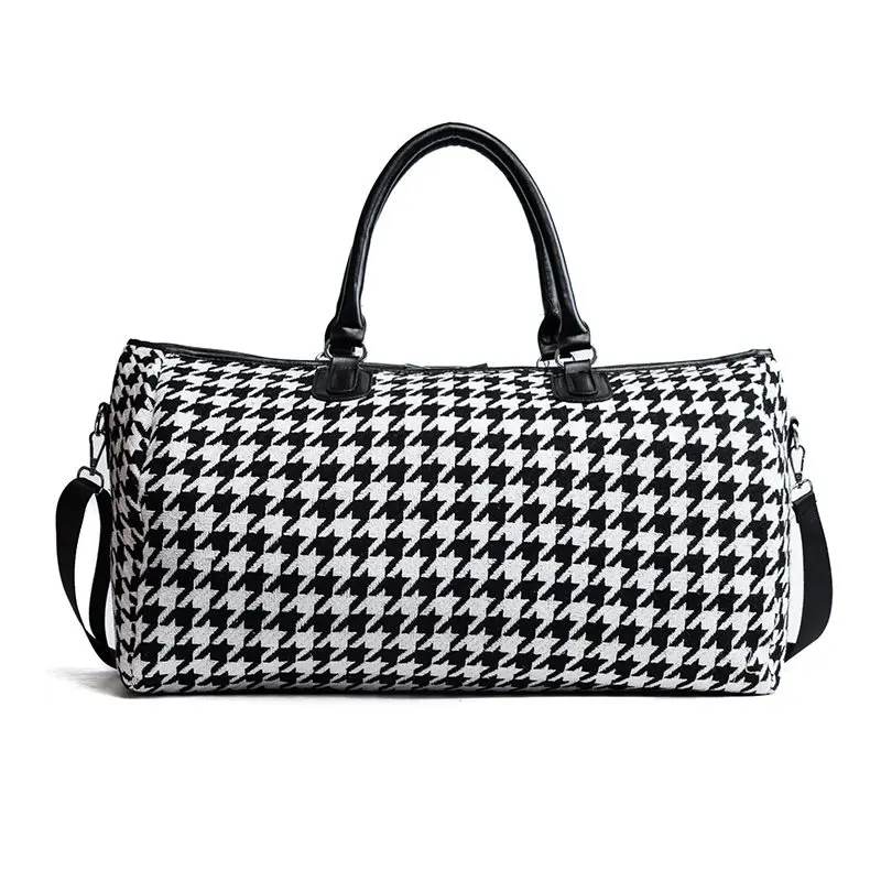 Sisjuly Women Travel Bag Fashion Vintage Travel Totes Houndstooth England Plaids Duffle Thread Weekend Bag Blends Big Capacity 
Sisjuly Women Travel Bag Fashion Vintage Travel Totes Houndstooth England Plaids Duffle Thread Weekend Bag Blends Big Capacity