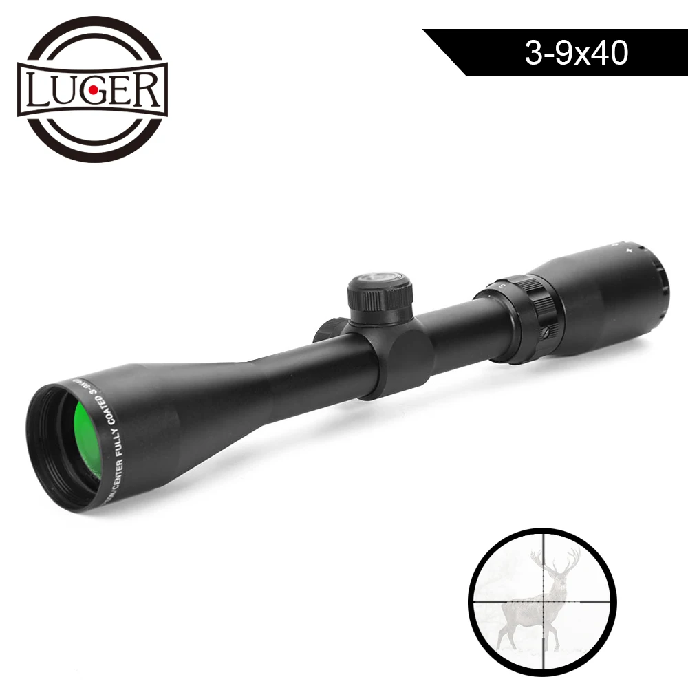 LUGER 3-9x40 Hunting Scopes Airgun Rifle Outdoor Reticle Sight Scope Mil Dot Crossbow Shooting Tactical Optic Riflescope
LUGER 3-9x40 Hunting Scopes Airgun Rifle Outdoor Reticle Sight Scope Mil Dot Crossbow Shooting Tactical Optic Riflescope