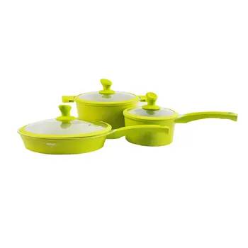6PCS Non-stick Cast Aluminum Kitchen Colorful Cooking Caserole Saucepan Frypan Cookware Sets Kitchenware Set with Marble Coating
6PCS Non-stick Cast Aluminum Kitchen Colorful Cooking Caserole Saucepan Frypan Cookware Sets Kitchenware Set with Marble Coating