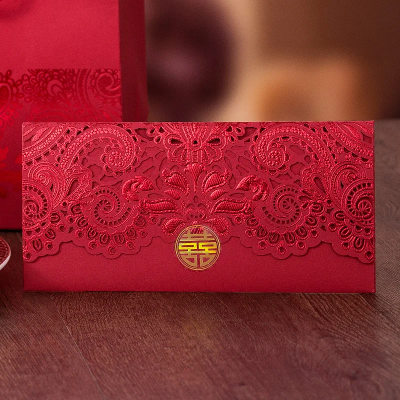 Chinese Laser Cut Wedding Invitation Envelopes, Red Hollow Flower Envelope for Birthday, Money Envelope Bag Party Envelopes
Chinese Laser Cut Wedding Invitation Envelopes, Red Hollow Flower Envelope for Birthday, Money Envelope Bag Party Envelopes