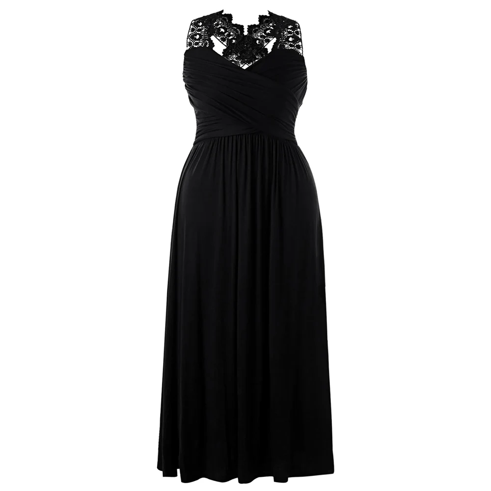 Wipalo Plus Size Lace Insert Empire Waist Maxi Dress Women Elegant V-Neck Party Lace Dress Plus Size Vintage Long Maxi Dress 5XL
Wipalo Plus Size Lace Insert Empire Waist Maxi Dress Women Elegant V-Neck Party Lace Dress Plus Size Vintage Long Maxi Dress 5XL