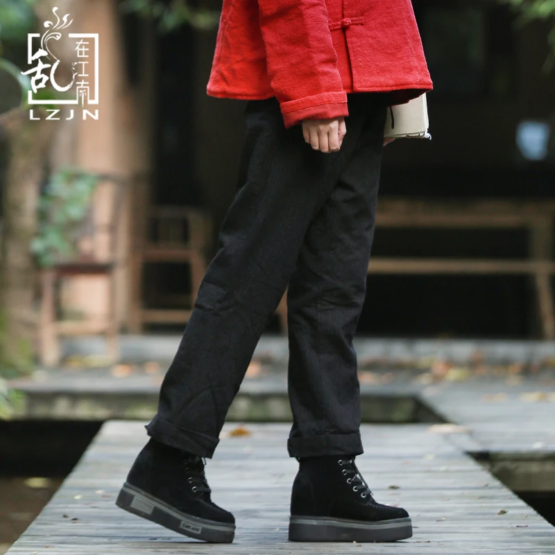LZJN Black Winter Pants Women Fur Lined Warm Trousers Elastic High Waist Straight Pants Vintage Casual Long Fleece Trousers
LZJN Black Winter Pants Women Fur Lined Warm Trousers Elastic High Waist Straight Pants Vintage Casual Long Fleece Trousers