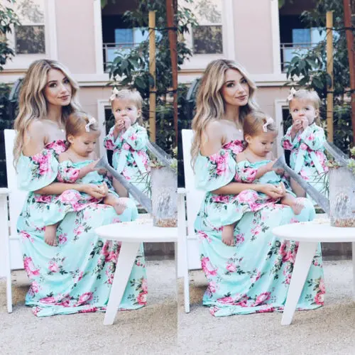 New Summer Family Match Mother Daughter Floral Dress Ruffle Off Shoulder Boho Dress Women Kids Girl Long Maxi Sundress
New Summer Family Match Mother Daughter Floral Dress Ruffle Off Shoulder Boho Dress Women Kids Girl Long Maxi Sundress