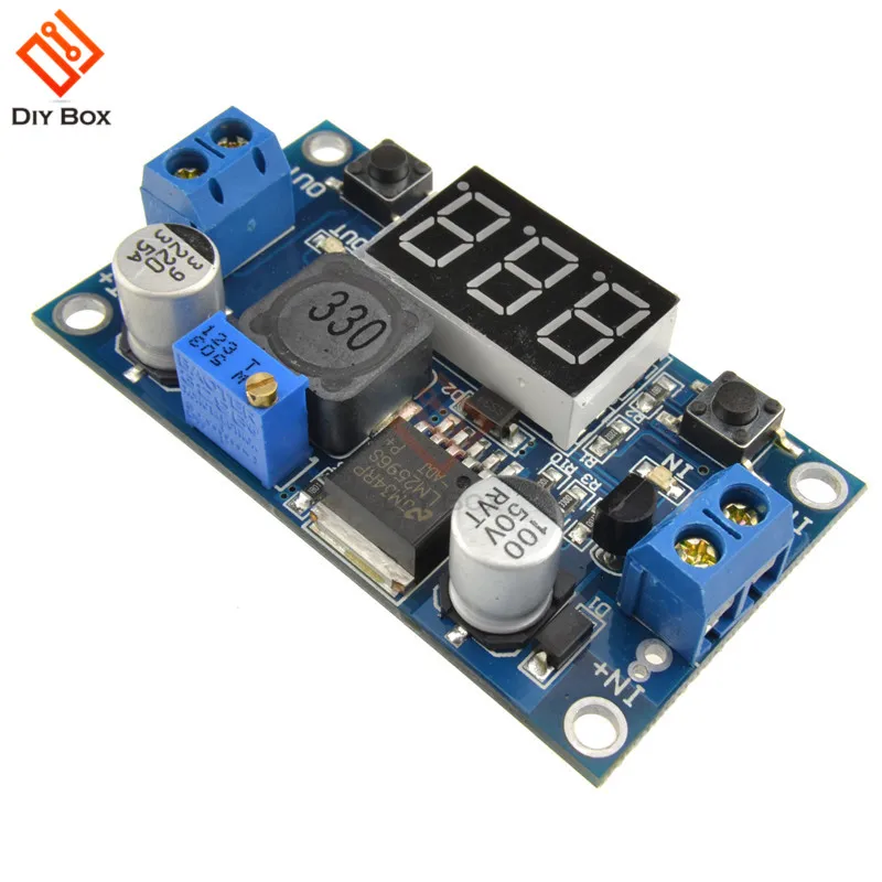 LM2596 4.0~40V to 1.25-37V Adjustable Voltage Regulator DC-DC Buck Step Down Module With LED Voltmeter
LM2596 4.0~40V to 1.25-37V Adjustable Voltage Regulator DC-DC Buck Step Down Module With LED Voltmeter