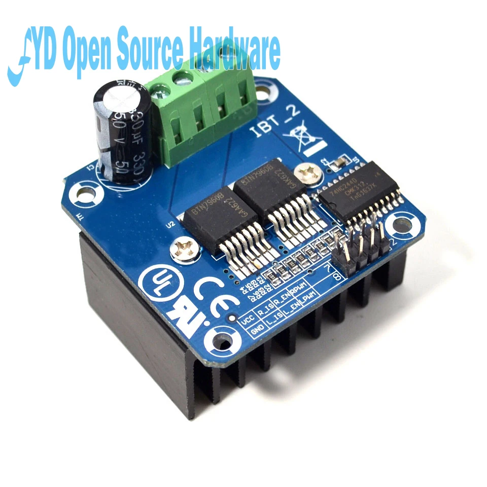 Double BTS7960 43A H-bridge High-power Motor Driver module/ diy smart car Current diagnostic
Double BTS7960 43A H-bridge High-power Motor Driver module/ diy smart car Current diagnostic