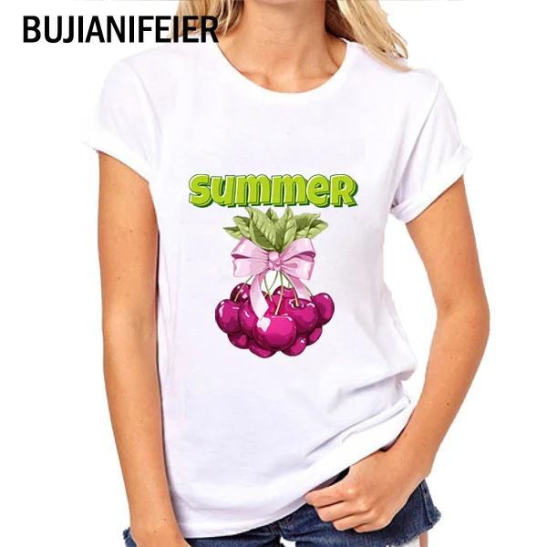 NEW GIRL SUMMER Cherry wearing a wreath T shirts Short sleeves for women's wear cartoon printed T-shirt BJN190
NEW GIRL SUMMER Cherry wearing a wreath T shirts Short sleeves for women's wear cartoon printed T-shirt BJN190