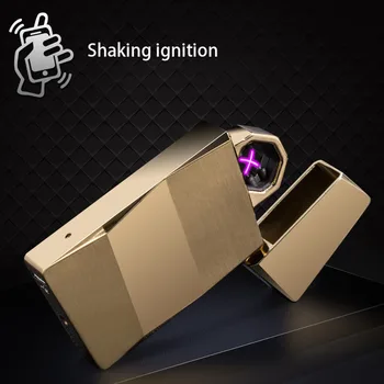 USB Charge Double Arc Shake To Ignition Lighter Rechargeable Flameless Plasma Cigar Torch Lighter Electronic Cigarette Lighter
USB Charge Double Arc Shake To Ignition Lighter Rechargeable Flameless Plasma Cigar Torch Lighter Electronic Cigarette Lighter
