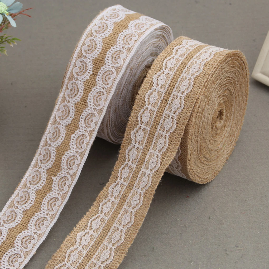 Jute Cloth Lace Linen Roll DIY Handmade Christmas Decoration Crafts 100*5cm Two Flower Pattern
Jute Cloth Lace Linen Roll DIY Handmade Christmas Decoration Crafts 100*5cm Two Flower Pattern