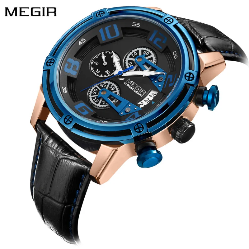 MEGIR Creative Chronograph Sport Watch Men Big Dial Waterproof Men's Watch Fashion Multi-function Mens Watches Top Brand Luxury
MEGIR Creative Chronograph Sport Watch Men Big Dial Waterproof Men's Watch Fashion Multi-function Mens Watches Top Brand Luxury