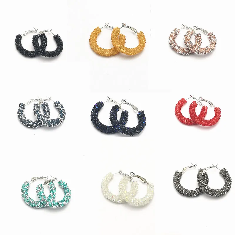 Simple Design 13 Colors Fashion Charm Austrian crystal hoop earrings Geometric Round Shiny rhinestone big earring jewelry wome
Simple Design 13 Colors Fashion Charm Austrian crystal hoop earrings Geometric Round Shiny rhinestone big earring jewelry wome