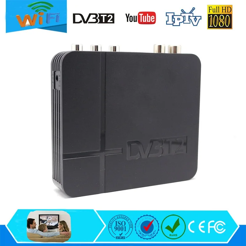 

HD Digital Set Top Box DVB-T2 K2 Terrestrial Receiver TV Tuner Receptocoder DVB T2 Digital TV Box Support WIFI H.264 PVR MPEG4
