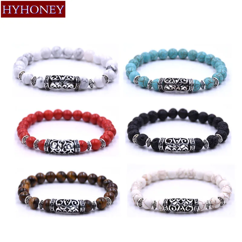 HYHONEY 8MM Lava Natural Stone bracelets & bangles Antique Tubular yoga Jewelry Bracelet for women bijoux
HYHONEY 8MM Lava Natural Stone bracelets & bangles Antique Tubular yoga Jewelry Bracelet for women bijoux