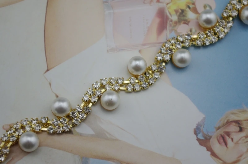 1 Yard 2 Rows 3mm Clear Crystal and Pearl Rhinestone Close Trims Gold Cup Chain Sew On Trim
1 Yard 2 Rows 3mm Clear Crystal and Pearl Rhinestone Close Trims Gold Cup Chain Sew On Trim