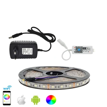 LED Strip Set IP65 Waterproof 5050 RGB 5M/300LED Flexible Strip Light+APP Control MIni Wifi RGB Controller+12V 3A Power Adapter
LED Strip Set IP65 Waterproof 5050 RGB 5M/300LED Flexible Strip Light+APP Control MIni Wifi RGB Controller+12V 3A Power Adapter