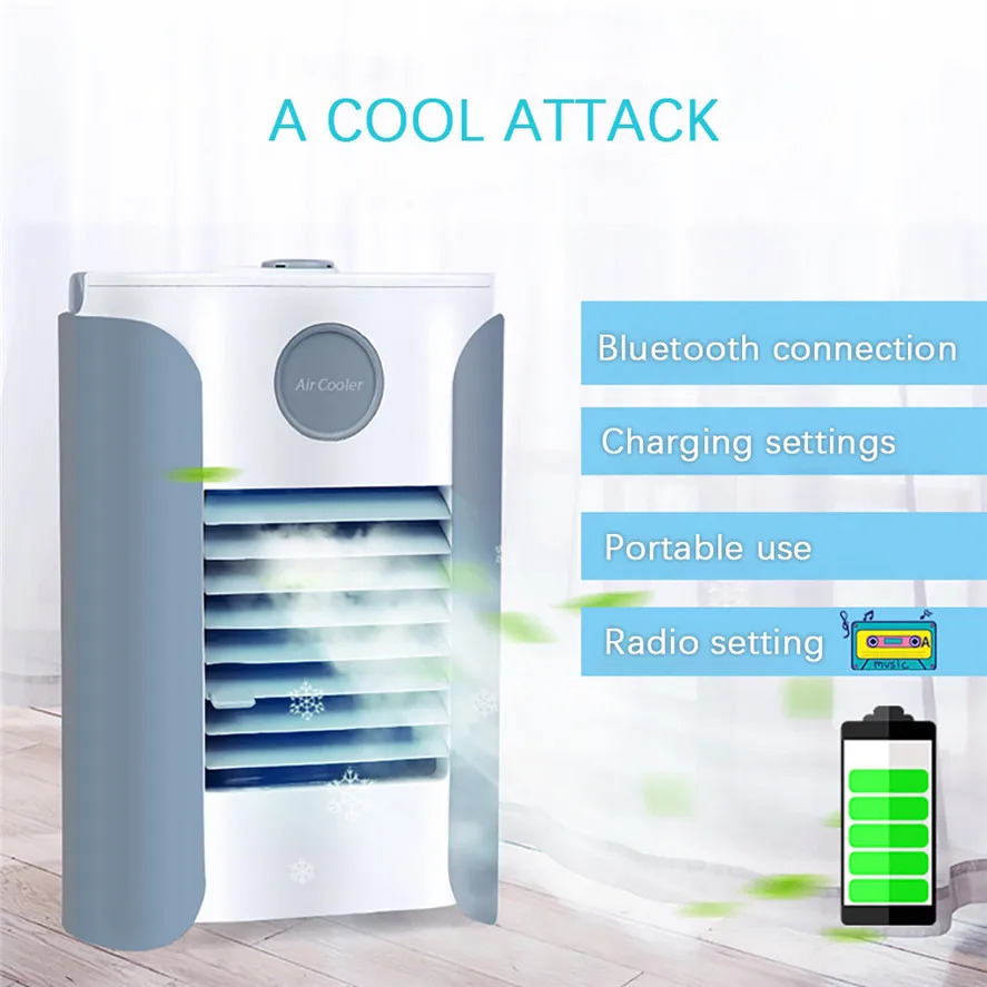 New Mini USB Air Cooler 1PC FM BT USB charging portable multi-function air conditioner fan home refrigerator 0702#30
New Mini USB Air Cooler 1PC FM BT USB charging portable multi-function air conditioner fan home refrigerator 0702#30